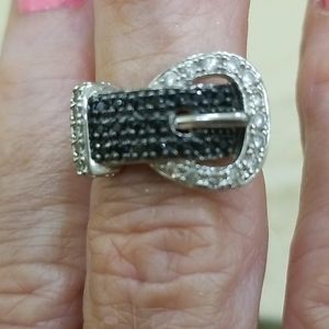 Black and white ring
